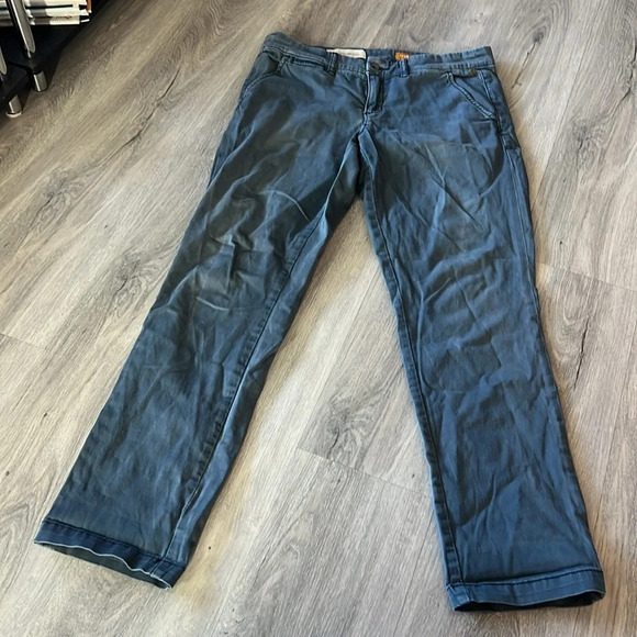 🏁 Pilcro and the letterpress  blue pants size 28 - Picture 1 of 10
